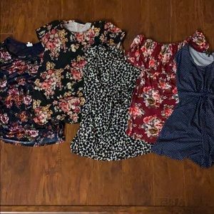 Lot of 5 work maternity tops size medium